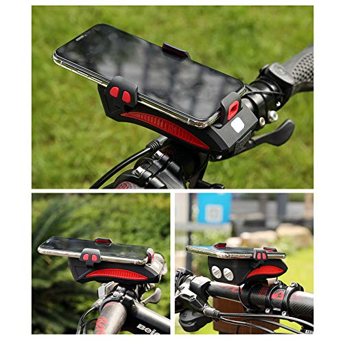Andoer Suporte para telefone móvel para bicicleta luz frontal alto-falante para bicicleta lâmpada pa