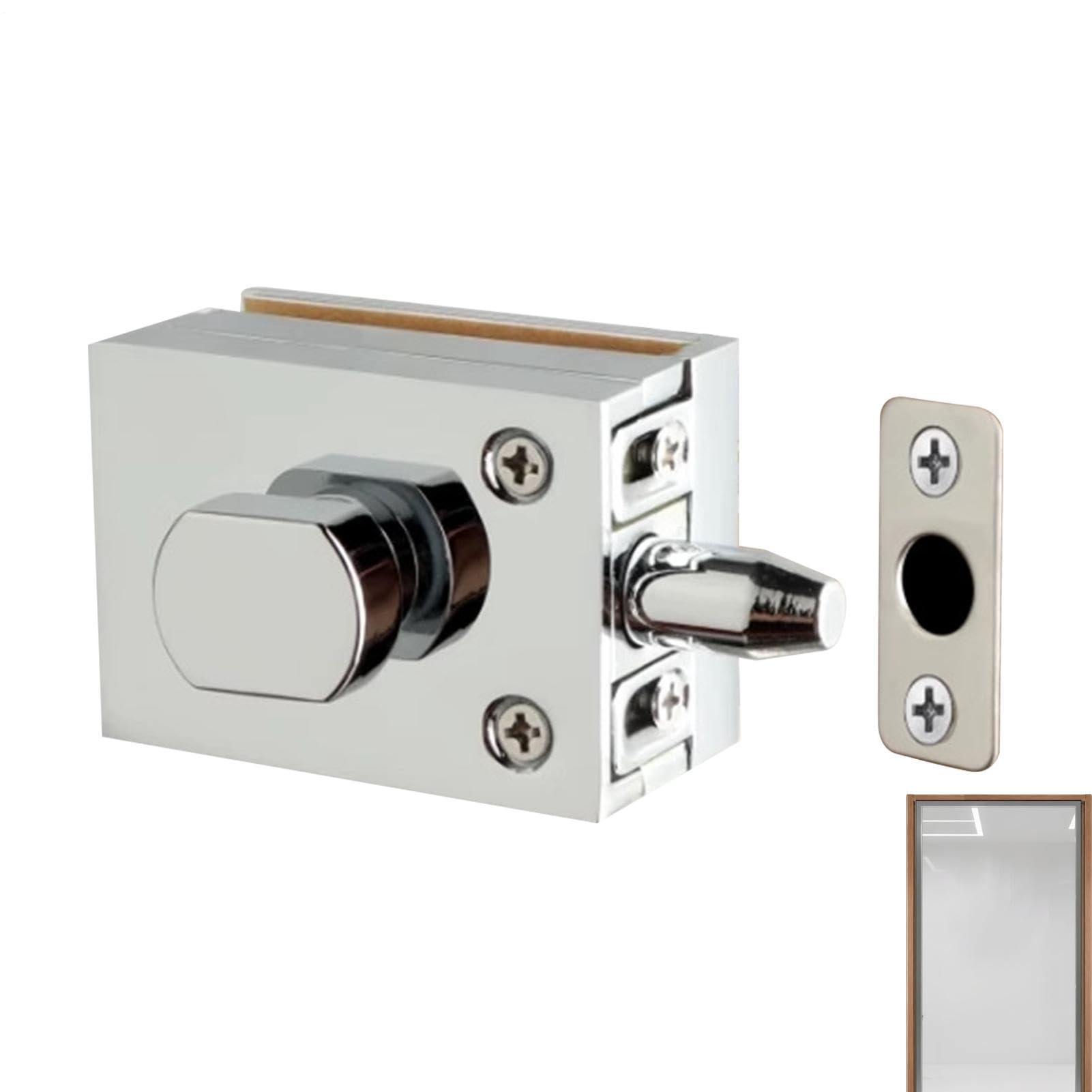 Serrure pour porte vitrée antivol pour armoire de salle de bain