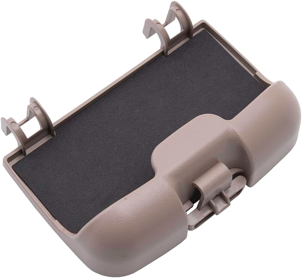 Brock Replacement Overhead Console Sunglasses Holder Box Tan Storage Bin Compatible with 2002-2007 F250 F350 F450 Super Duty Pickup Truck w/out Sunroof 2C3Z 7811586 BAA