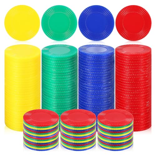 BCOATH Poker Chips for Games 400 Pcs Bingo Chips Party Gaming Prop Denominations
