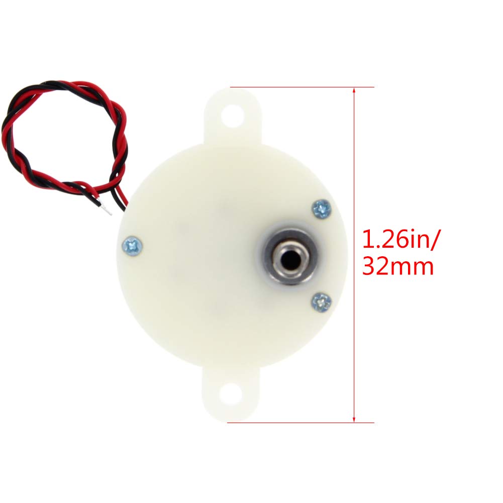 Fielect 2Pcs DC 6V Electric Motor 5RMP Micro Gear Motor Mini Speed Reducer Gear Box for RC Car Robot Model DIY Toy