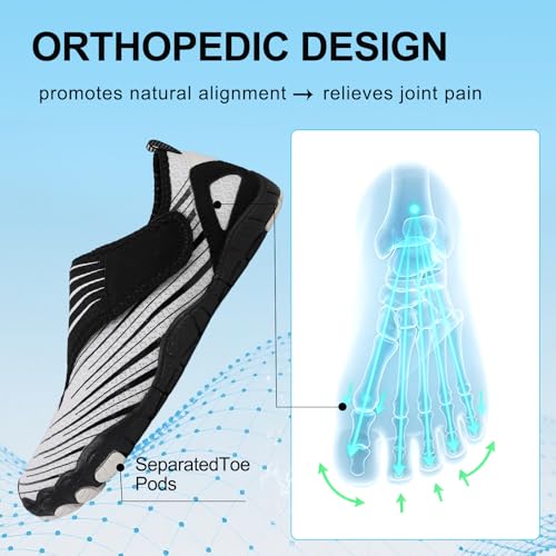 Image of Voyabarefoot Shoes for Women Men 2026 Upgrade Wide Toe Box Barefoot Hiking Sandals,Non-Slip Adjustable Water Shoes for Beach Walking Travel, Comfortable Slip On Walking Shoes