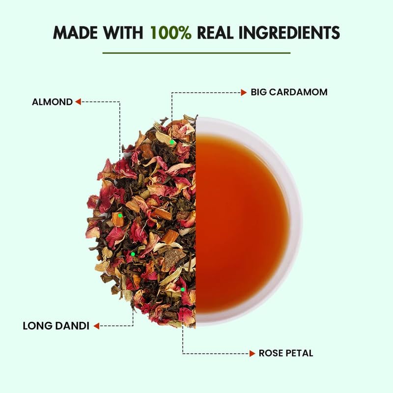 Tea Treasure Kashmiri Kahwa Green Tea, 50 Tea Bag 3