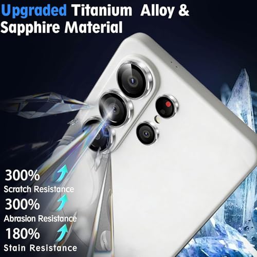 Image of PACK 2 MAHIX Camera Lens Protector for Samsung Galaxy S26 Ultra White AR AF Coated 9H Tempered Glass Camera Guard, Anti Drop, Scratch Resistant Camera Lens, Case Friendly Waterproof Heavy Duty UHD Clear Camera Cover
