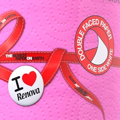 Renova Pink Paper Towel Jumbo Roll 2 Ply 120 Highly Absorbent Sheets