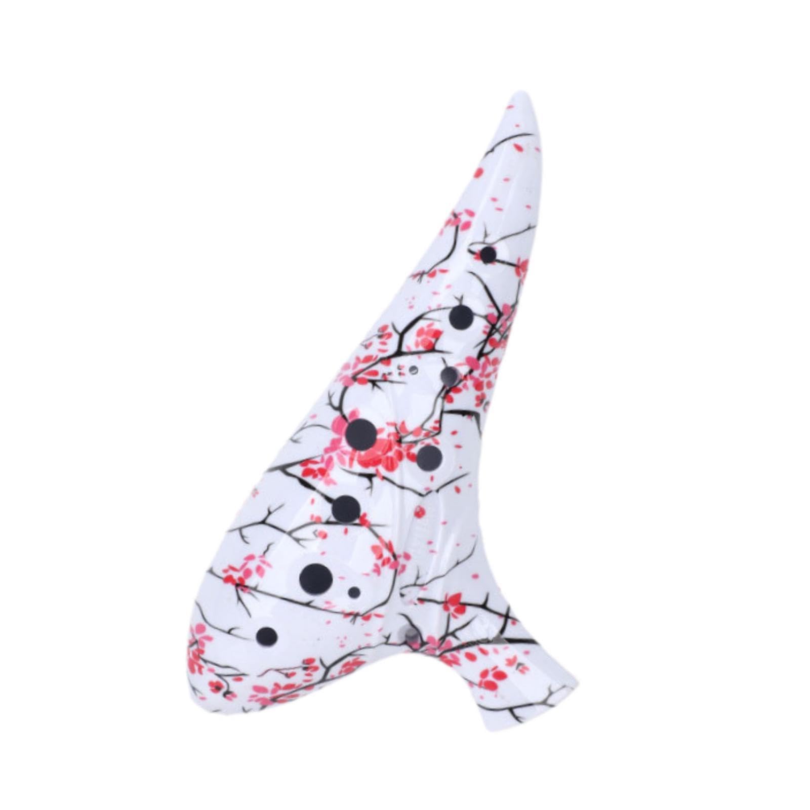 DuskHaven Ocarina Alto En Do, 12 Trous, Instrument de Musique En Résine, Artisanat Robuste et Portable, Accessoire Léger, Convient Aux Débutants et Aux Adultes, Rouge