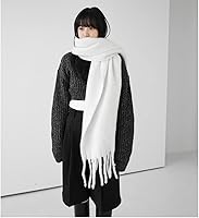 Vista 107 de Bufanda grande y gruesa de gran tamaño, esponjosas, de lana grande, gruesa, cálida para invierno