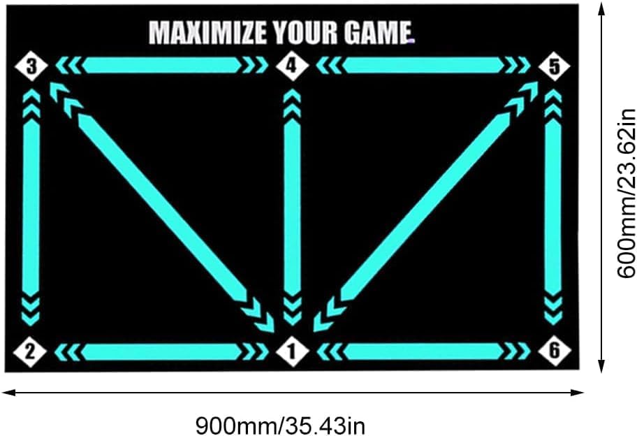 Miniatura 3 de alfombra de entrenamiento de paso de fútbol, estera de entrenamiento de fútbol, estera de deporte-Silenciosa antideslizante absorción de impactos de