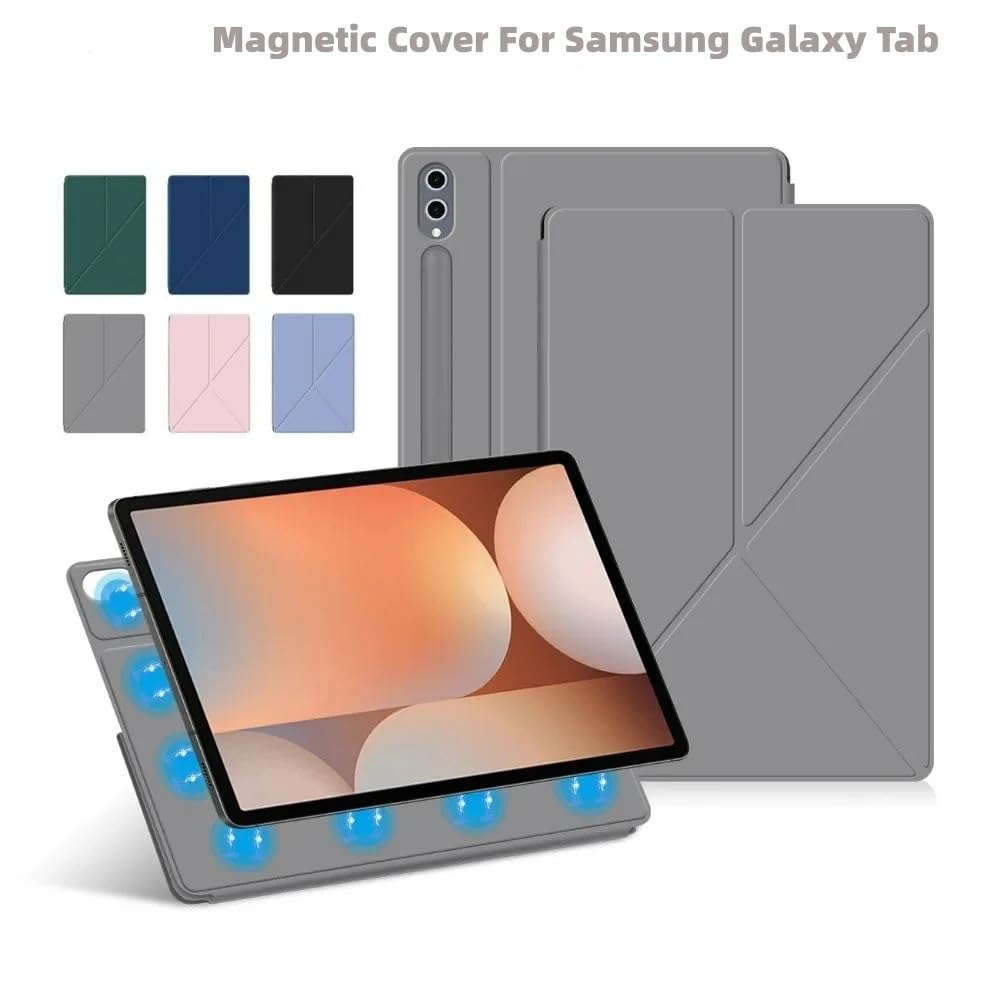 Magnetic Smart Tablet Case Suitable For Samsung Galaxy Tab S10 Ultra 14.6inch / Tab S9 Ultra 14.6inch Y-Fold Stand Cover(Dark Blue,S10 Ultra 14.6in)