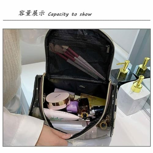 Image of Handcuffs Makeup Bag Cosmetic Organizer Toiletry Storage Pouch for Travel (Black)