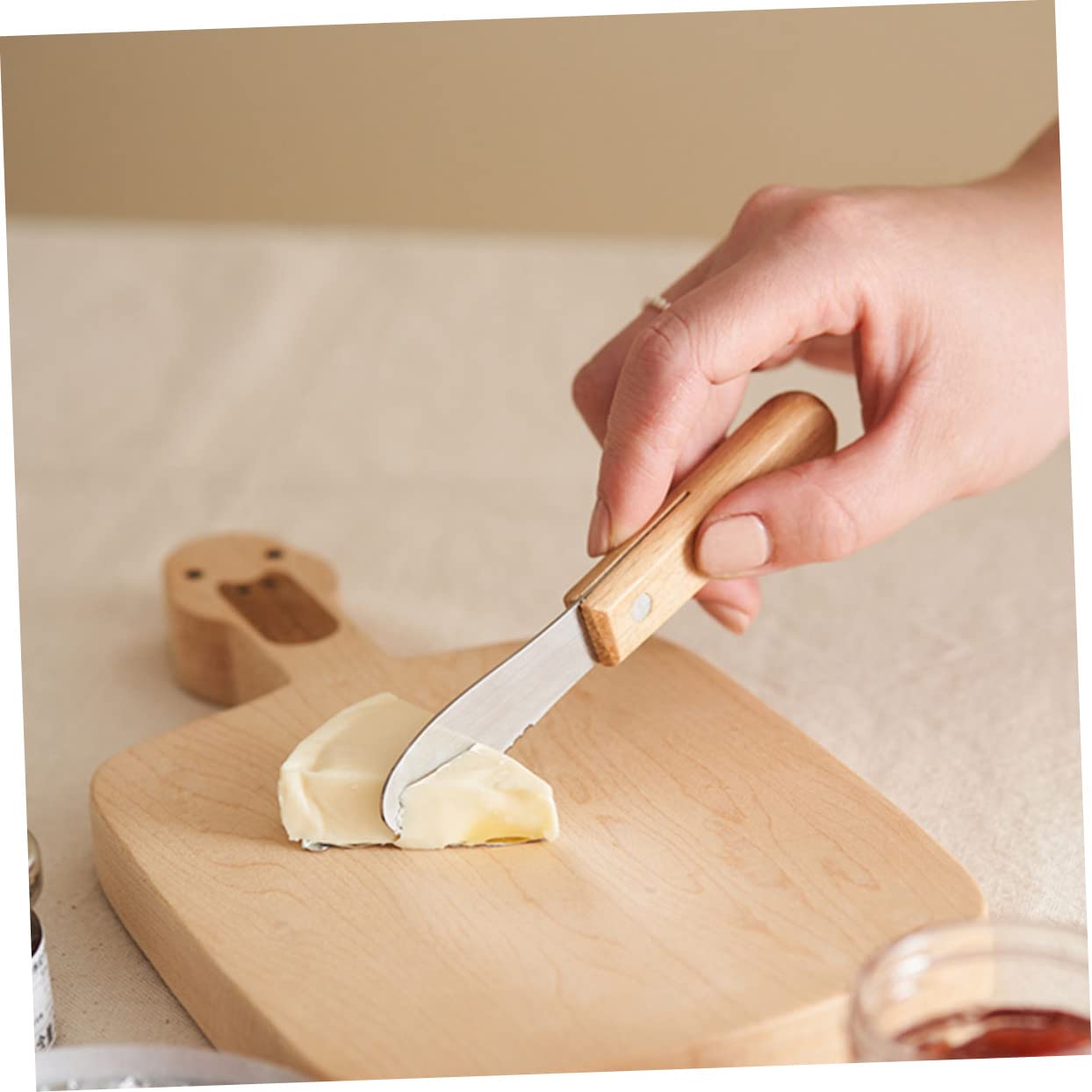 Cabilock 1Set Butter Spreader Knife Premium Spatula with Handles Compact Cheese Cutter for Effortless Spreading Home Accessory for Jam