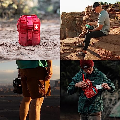 Image of My Medic Sidekick - Camping Hiking and Backpacking First Aid Kit - 70 Items - HSA and FSA Eligible - Small Ifak Great for Travel or Motorcycle - Portable Emergency Kit - Black