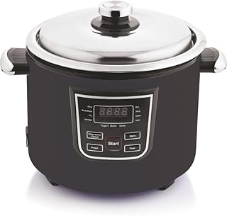 Cookup 1.8 Litres Digital/Multipurpose Electric Rice Cooker | Stainless Steel Cooking Pot | Stainless Steel Steamer | 11Multi Purpose Functions | Delay Timer | 700- Watt (BLACK)