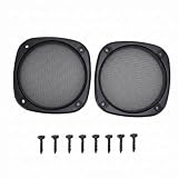 2 pièces Grille de Haut Parleur pour Plafond avec Cadre ABS et 8 Vis, 137mm   Idéal pour Home Cinéma, Voiture, Marine et Installation Commerciale
