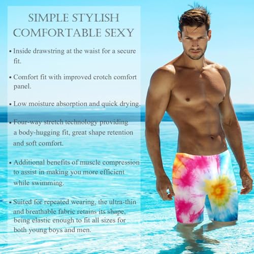 Pantalones cortos de natación para niños con diseño tie dye 2