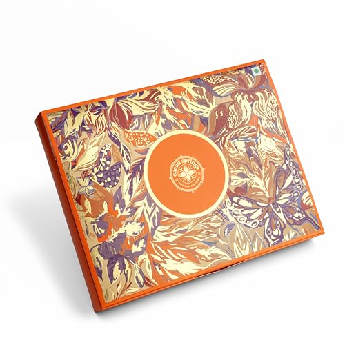 Image of Cacao Springs Golden Indulgence Celebration Chocolate Box For Gift - Assorted Chocolates - Brittles with Mixed Nuts (Almond & Cashew Nuts) - Premium Diwali Gift Hamper - 3 x 4 = 12 Pcs - 14gm Each