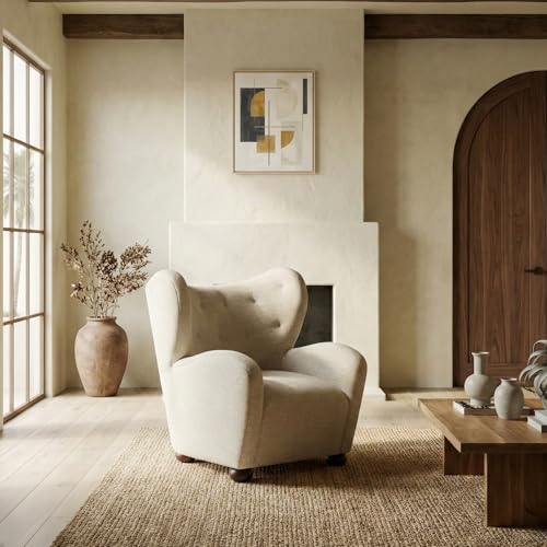 Sillón clásico chenille color topo miniatura 5