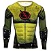 HOOLAZA Reverse Flash T Shirt Herren Fitness Shirt Yellow Joggen Motion Long Sleeve