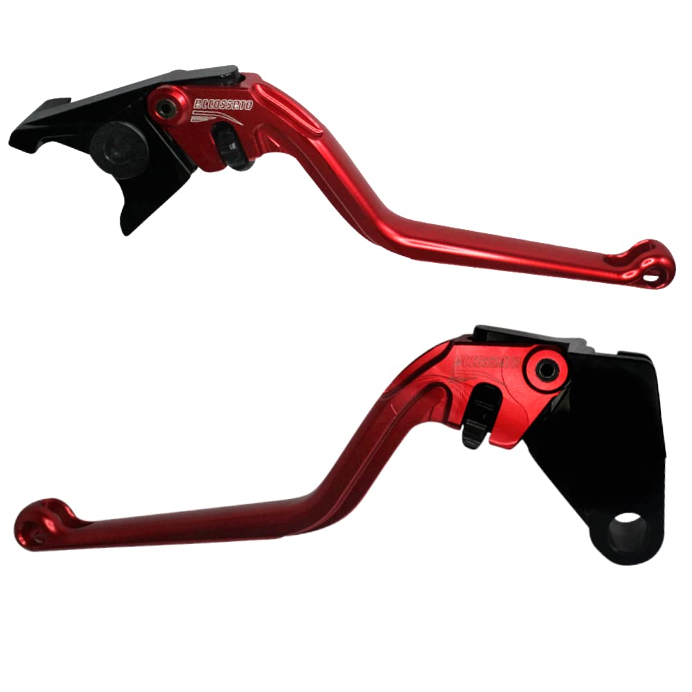 Palancas rojas Accossato de aluminio para moto Kawasaki Zx9 R 1998 tacto firme y frenada precisa
