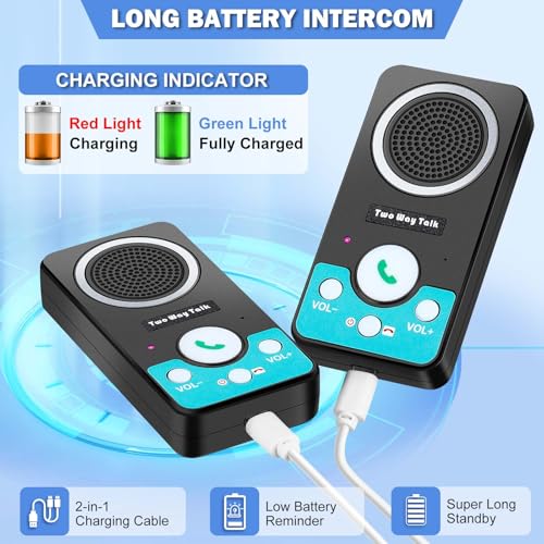 image for UHAXZ Intercoms Wireless for Home, Full Duplex Long Range Wireless Int