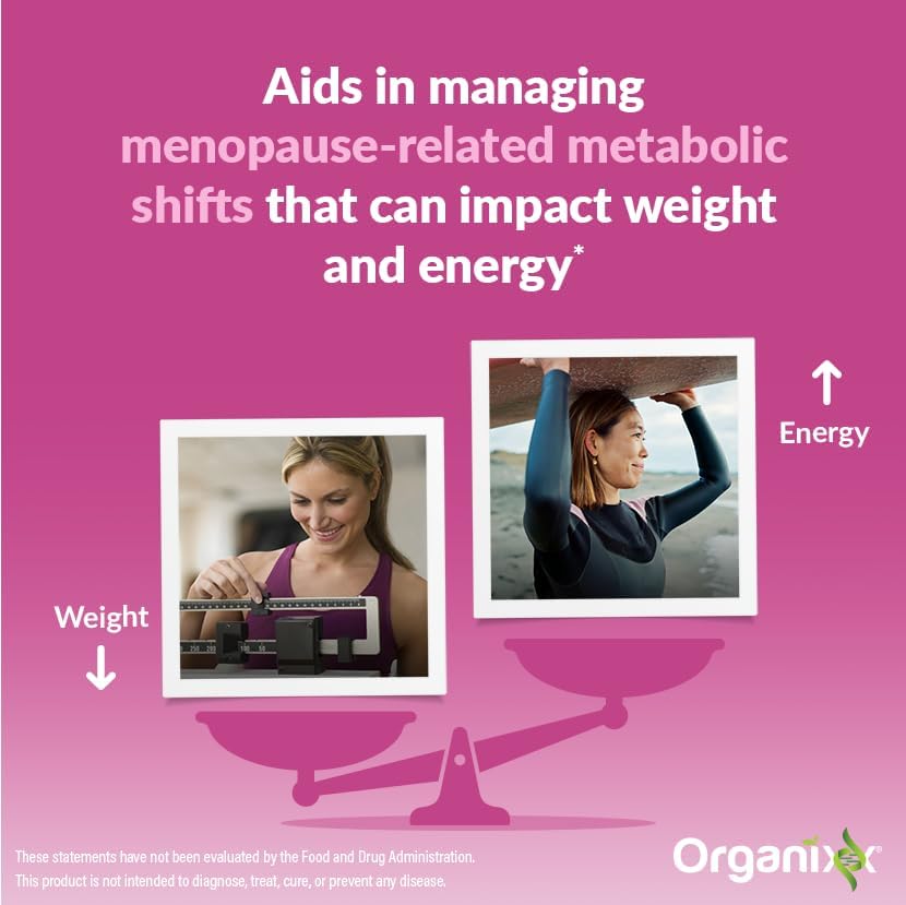 Organixx Menopause Balance + Glow, Womens Supplement with Ashwagandha, Reishi Mushroom, and Milk Thistle, Plant Based Adaptogens and Superfood Blend, Dairy, Soy & Gluten Free, Non GMO, 60 Capsules - Image 6