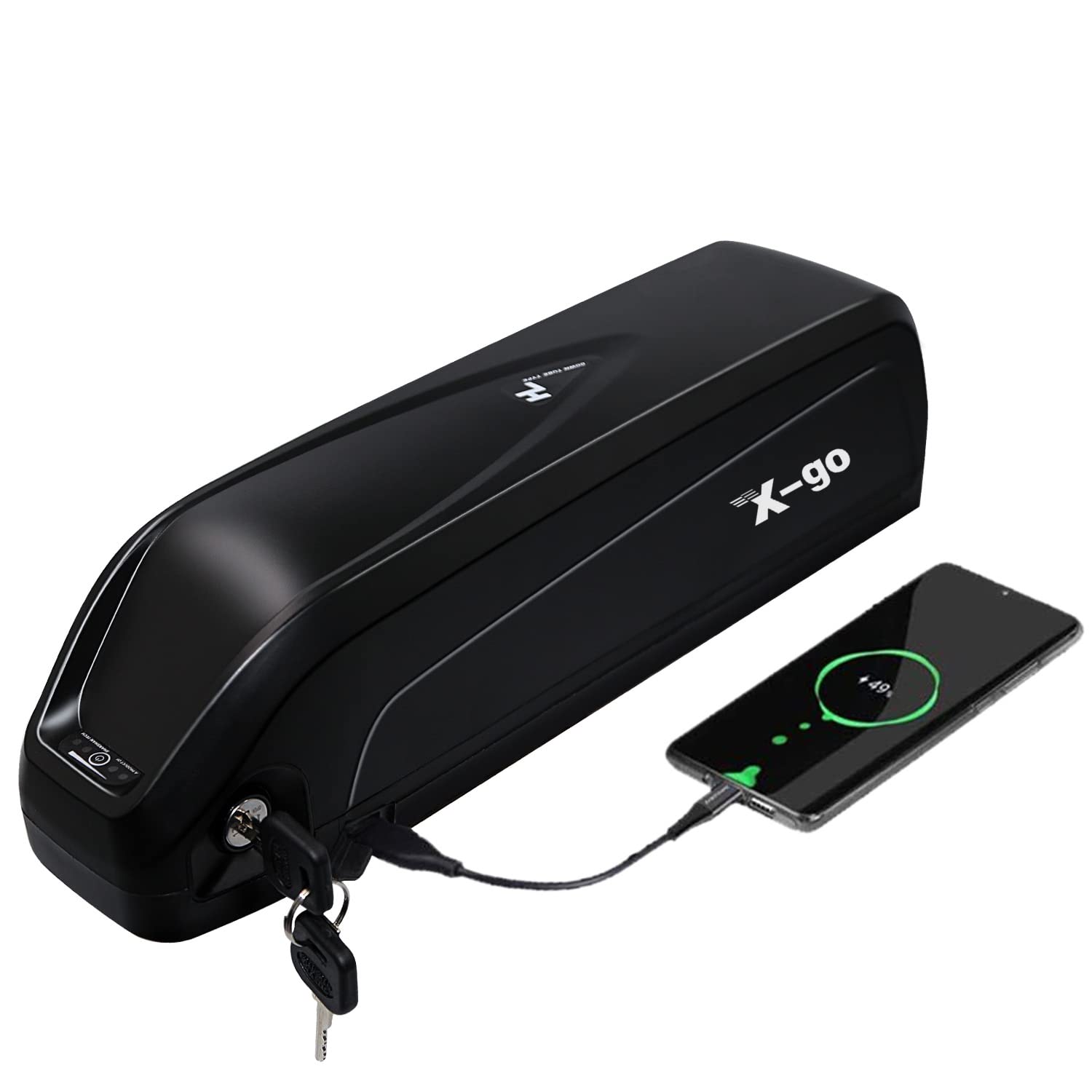 Electric Bike Battary 48V 13AH 4Pin, Hailong Ebike Battery Lithium ion Battery with Charger, USB Port for Hub Motor Max 1000W 750W 500W 250W, Ebike Conversion Kit