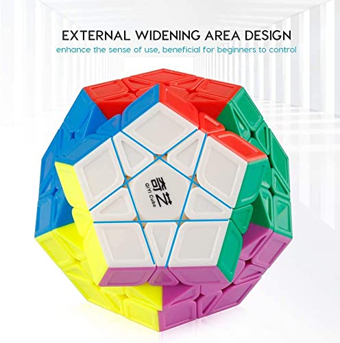 Image of Megaminx Speed Cube Stickerless Puzzle Toy I Smooth 12-Sided Brain Teaser IQ Cube for Kids Adults Beginners