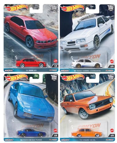 Hot Wheels Car Culture 2023 Canyon Warriors - Juego de 4 vehículos fundidos a presión de FPY86-959C