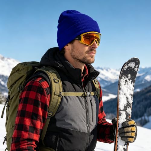 Image of ZOORON Beanie for Men Women Slouchy Winter Beanie Hats Cuffed Skull Caps