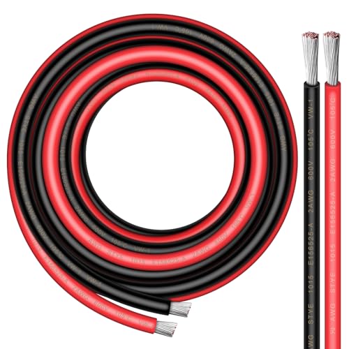 2 Gauge Wire - iGreely 10 FT Red & 10 FT Black 2 Gauge Tinned Copper Electrical Wire Cable for Car Automotive Trailer Marine Boat Harness Wiring 2AWG 10Ft by iGreely - Used condition - US$52.92