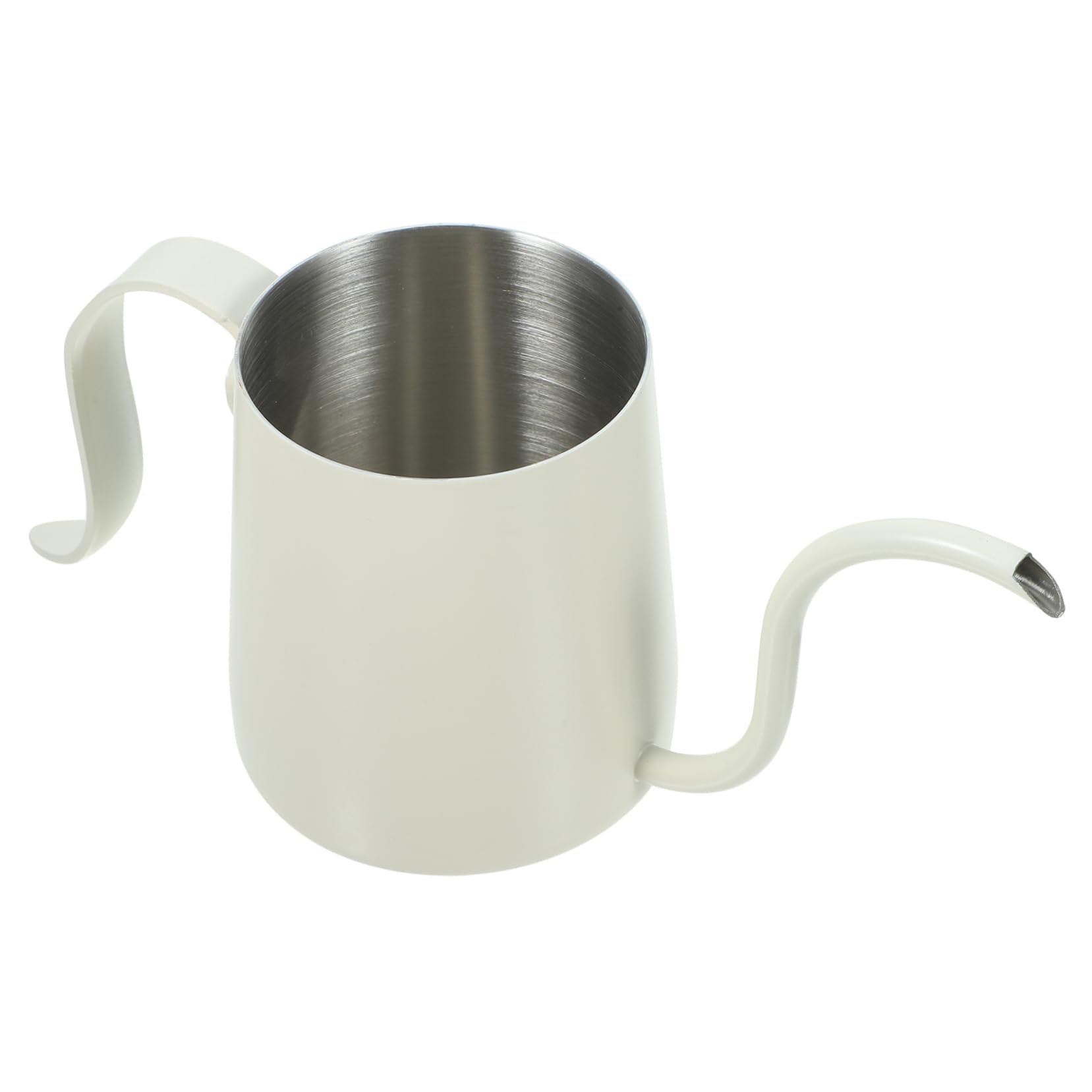 HOLIDYOYO Hanging Ear Coffee Pot Household Coffee Pot Hot Water Kettle Coffee Pitcher Measuring Pan Sauce Coffee Station Supplies Coffee Machine Kettle for Beige Stainless Steel