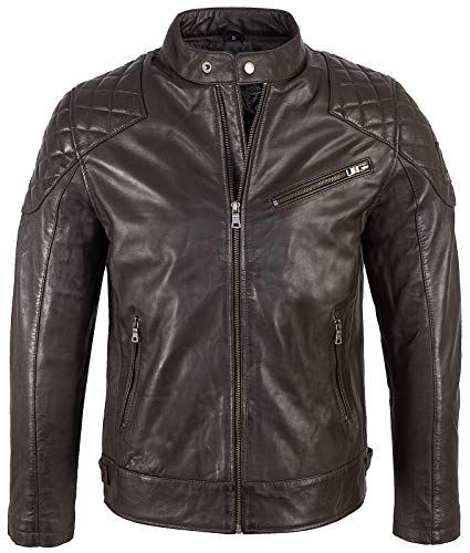 Rock Creek Herren Lederjacke Biker Jacke Echtleder Motorradjacke Leder...