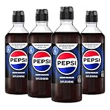 SodaStream Pepsi Zero Sugar Drink Mix, 4 Pack Cola Syrup for Sparkling Water Makers, Real Taste Pepsi Zero Syrup, Control Your Fizz with Soda Stream Flavors, 4 x 14.9 Fl Oz (440ml)