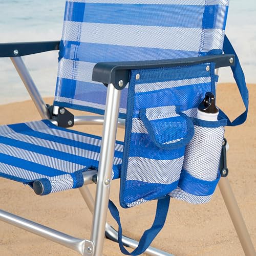 Chaise de plage pliante respirante et stable supportant 100 kg - 5