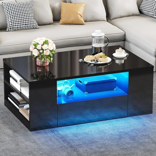 YITAHOME Modern LED Coffee Tables for Living Room