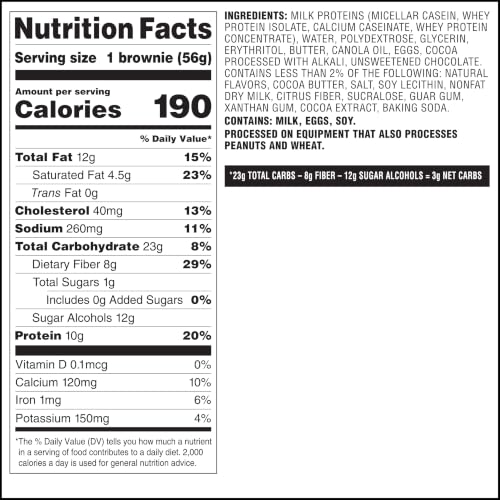 Image of Quest Nutrition Bake Shop, Chocolate Brownies, 10g Protein, 2g Net Carbs, 1g Sugar, 4 Count