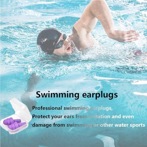 Image of Earplugs for Sleeping Noise Cancelling, Reusable Ear Plugs- Super Soft, Silicone Ear Plug, for Sleeping 8 Pairs, Swimming, Snoring, Concerts, Work, Noisy Places (8 Colors)