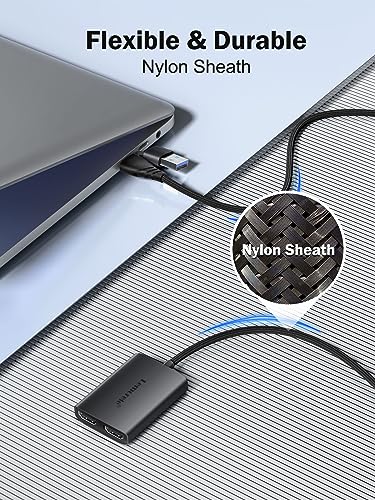 Image of Lemorele USB C Hub Dual HDMI Docking Station, SMT Mode (A+B+C) USB to Dual HDMI 1080P@60Hz Adapter, for MacOS and Windows (Please Read About This Item Carefully Before use)