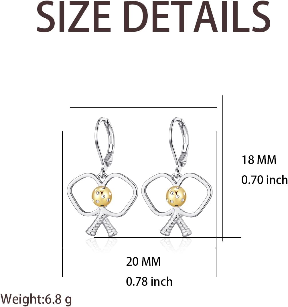 Pickleball Earrings for Wome Pickleball Jewelry Gifts for Women - Image 2