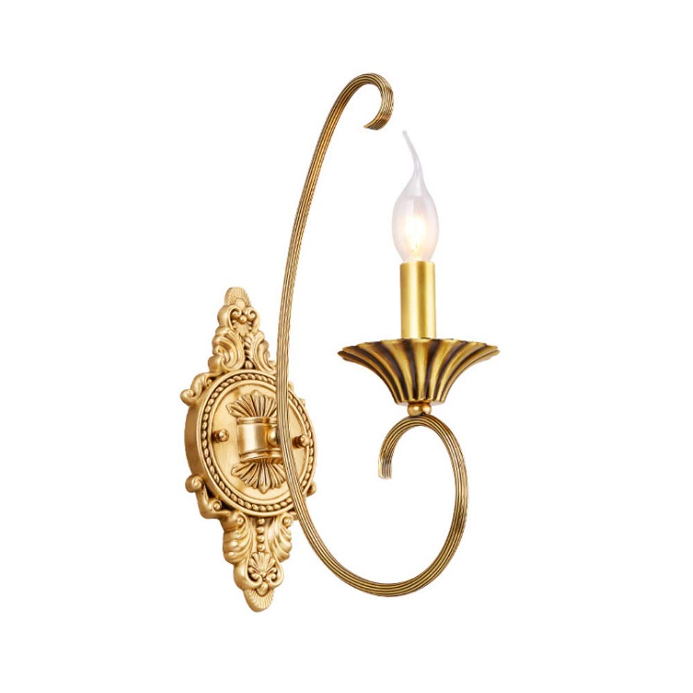 Lampe murale créative cuivre E27 pour remplacer un éclairage de salon trop terne