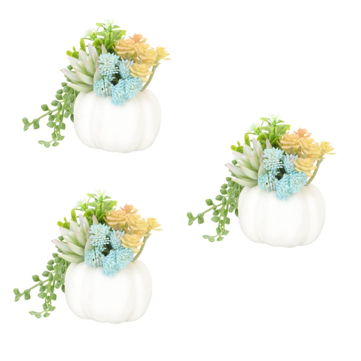 Plante artificielle en pot PRETYZOOM lot de 3 faux succulents pour bureau