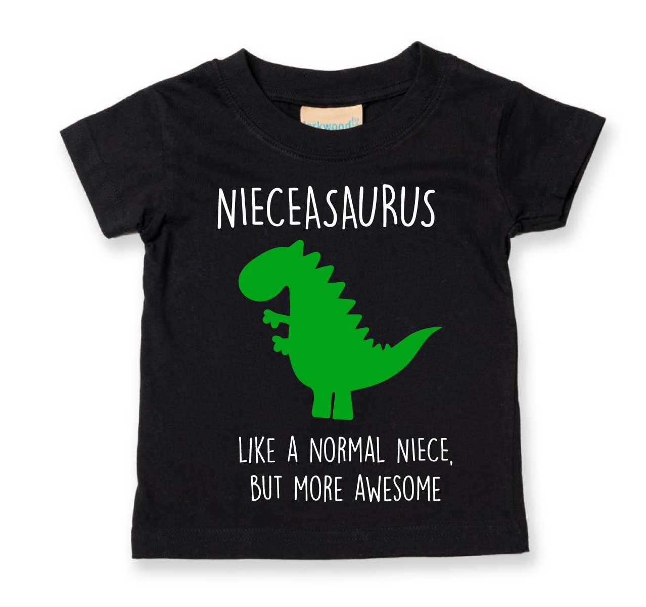 60 Second Makeover Limited Nieceasaurus, Like a Normal Niece but More Awesome Dinosaur Black Tshirt