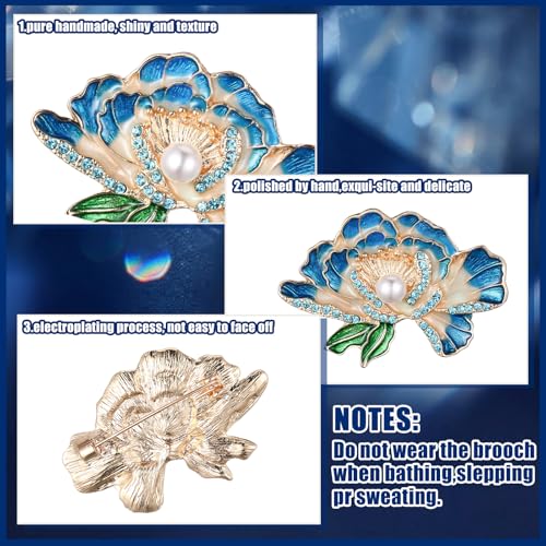 Image of Junkin 12 Pcs Women Brooches Bulk Set Rhinestone Pin Crystal Vintage Brooch Retro Pin Women Girls Gifts for Christmas