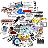 37pcs Aesthetic Fanart Sticker Pack Perfect for Laptop Computer Car Water Bottle Travel Case Guitar Luggage Motorbikes (Water Resistant, Scratch Resistant, Residue-Free Removal)
