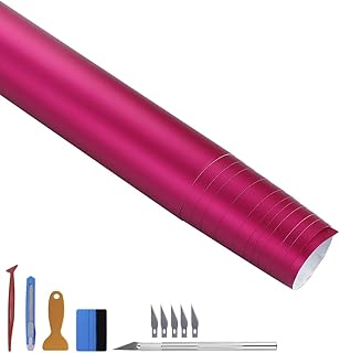 NewL Lámina Adhesiva de Vinilo Mate Mate, sin Burbujas de Aire, Accesorio para teléfono móvil, Color Rojo Rosa, 30 cm x 300 cm