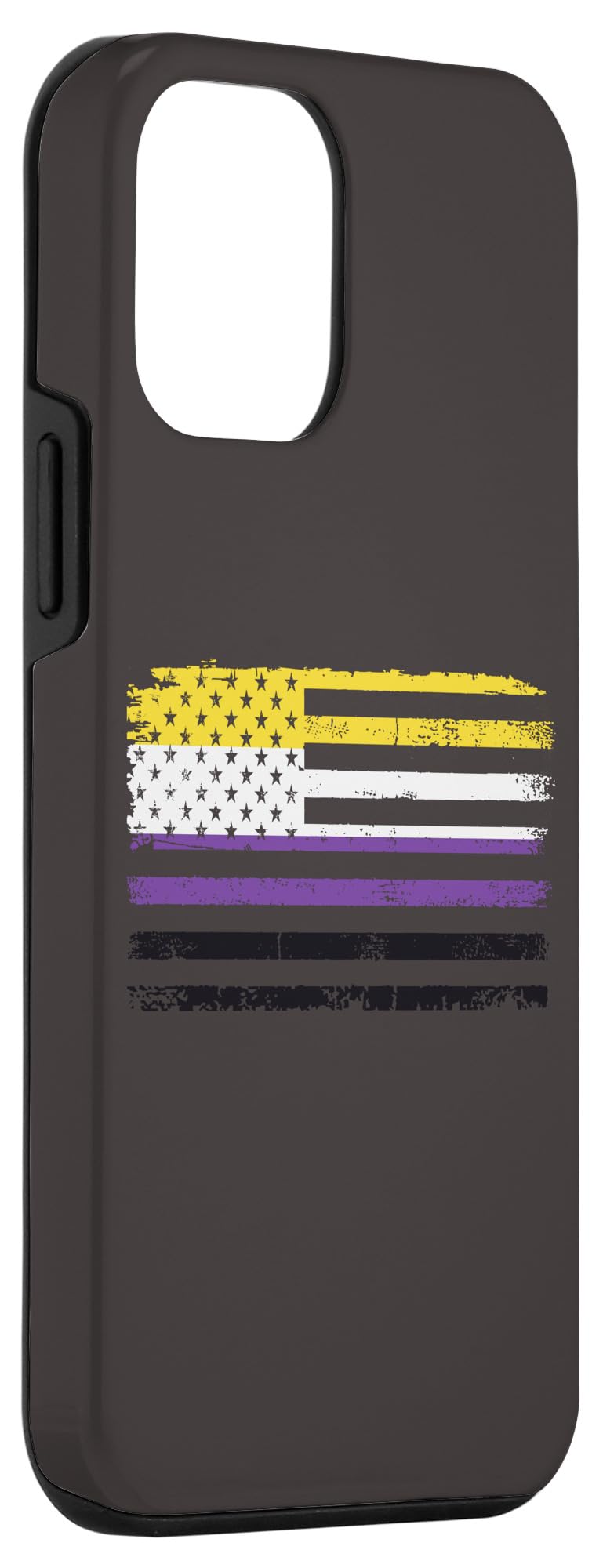 iPhone 12 mini Non Binary USA Flag Case - Image 3