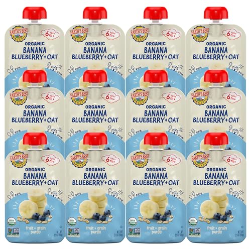 Earth's Best Organic Baby Food Pouches, Wholesome Breakfast Puree for ...