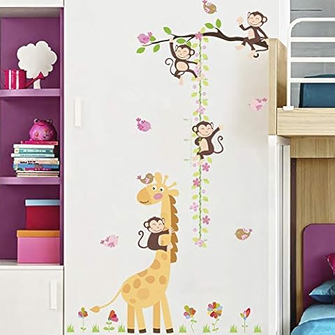ElecMotive Height Chart Kids Wall Stickers Wall Decals Peel and Stick Removable Wall Stickers for Kids Nursery Bedroom Living Room Cover