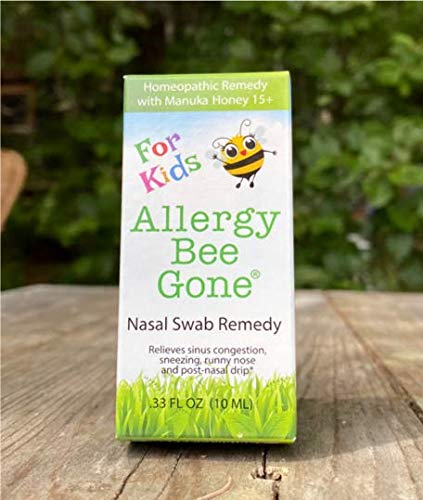 Allergy Bee Gone for Kids Nasal Swab Allergy Symptom Remedy w/Manuka Honey - 100+ Doses - All Natural for Kids