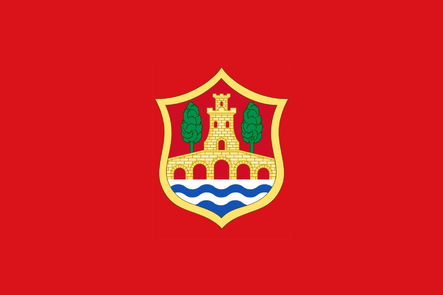 Drapeau Large Covarrubias Burgos pavillon horizontal et drapeau paysage extérieur